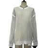 Womens Loose Knit Top Sheer Beach Cover Up Hollow Out Pullover