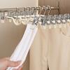 10PCS Stainless Steel Pants Hangers PVC Dipped Adjustable Trouser Hanger Clothes Drying Rack  Home