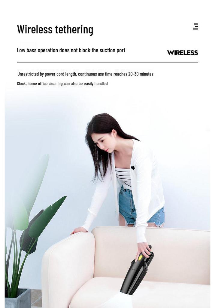 Wireless Car Vacuum Cleaner with Strong Suction - Portable Mini Handheld for Home and Car
