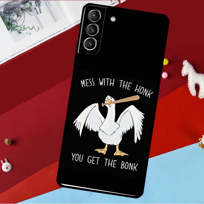 Ente Gans Quak Bonk Lustiges Meme Hülle Für Samsung Galaxy S25 S24 S22 S23 Ultra Plus S20 S21 FE S9 S10 S24 FE Handyhülle