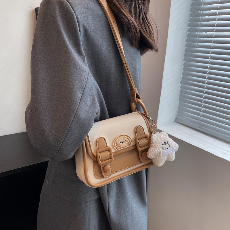 

Контрастный цвет Простая сумка Летняя высококачественная текстура Модная ретро сумка через плечо Сумка через подмышку хаки