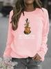 2026 Women's Printed Round Neck Hoodie
