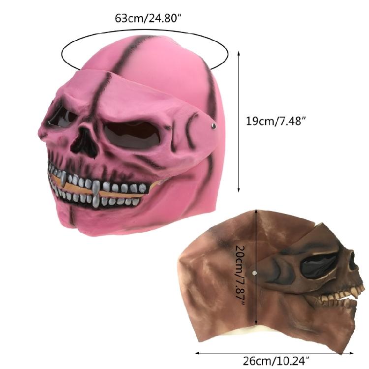 Washable Skull Skeleton Visor Adjustable Motorcycle Helmet Skull Mask Prank Prop