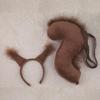 Squirrel Ear Heandband and Squirre Tail for Kid Adult Halloween Cosplay Parties