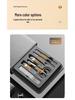 Gradient Color Nail Clipper Set: 6-Piece High-Gloss Clippers with Glass File and Pedicure Cover