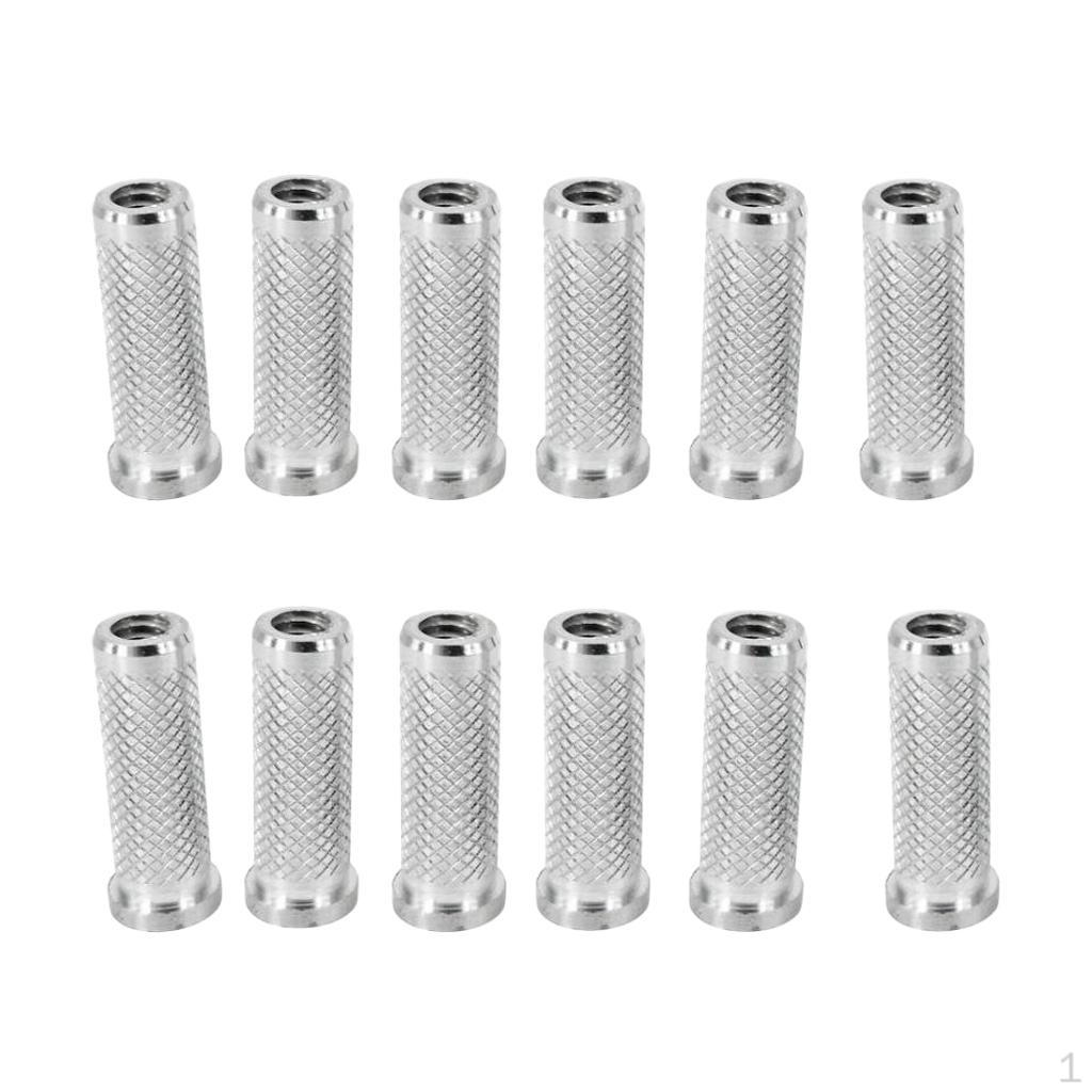 

12pcs Durable Replacements Hunting Aluminum Inserts 6.2mm/ 0.244 inch