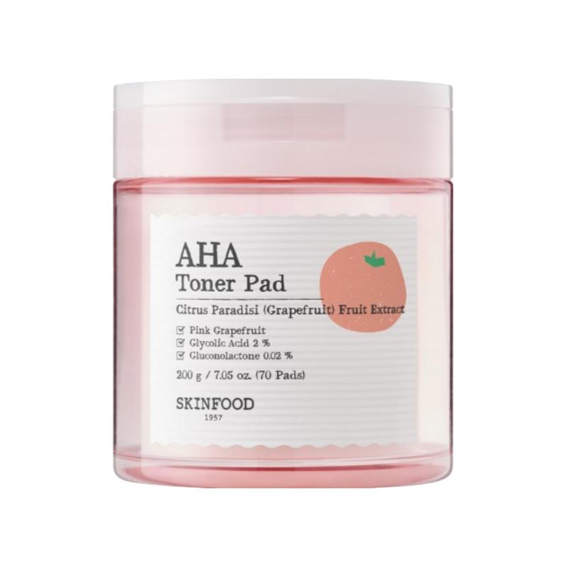 Skinfood Pink Grapefruit AHA Toner Pad 70 Sheets