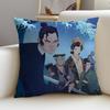 Fierce BBlue Eye SamuraiS Cushion Cover Breathable and skinfriendly linen pillowcase square removable and washable cushion