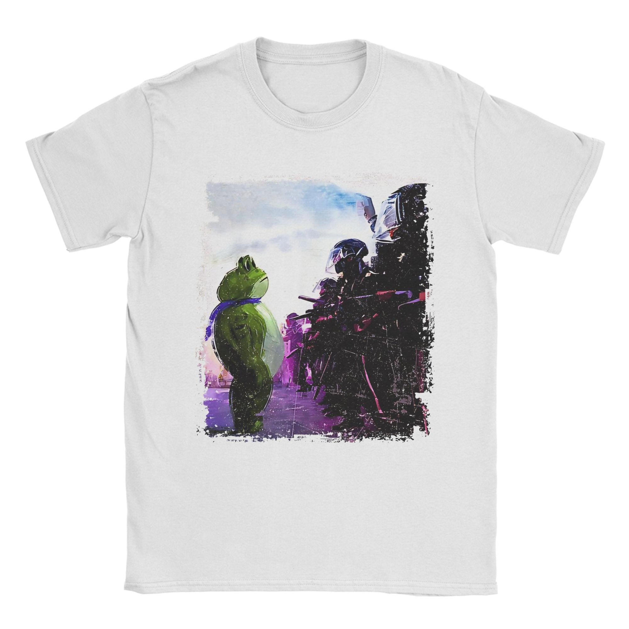 

Oversized T-Shirt Resist Portland Frog Protest Cotton T-Shirts Resistance Novelty Tshirt for Men s Summer Short Sleeve Clothes 4XL