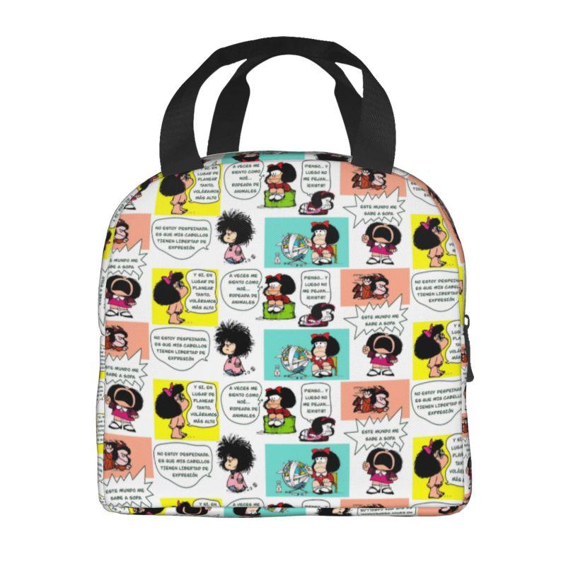Benutzerdefinierte Manga Quino Mafalda Lunchtasche Herren Damen Kawaii Cartoon Warm Kühlbox Isoliert Lunchbox für Erwachsene Büro