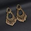 Fashion Fringe Ancient Earrings Vintage Earrings Boho Beads Womens Black Rhinestone Earrings Jewelry Gifts