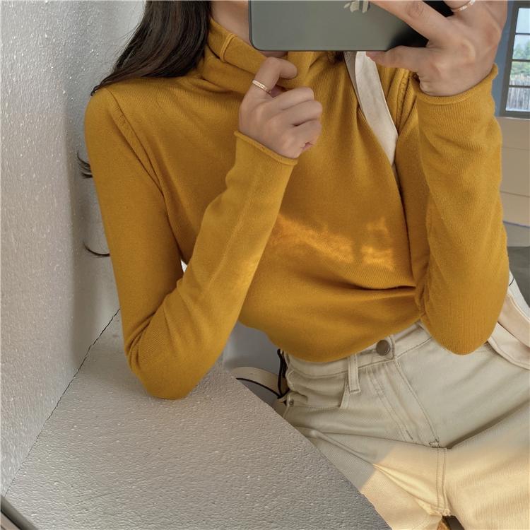 Autumn Winter Fashion Female Skinny Elastic Long Sleeve Casual