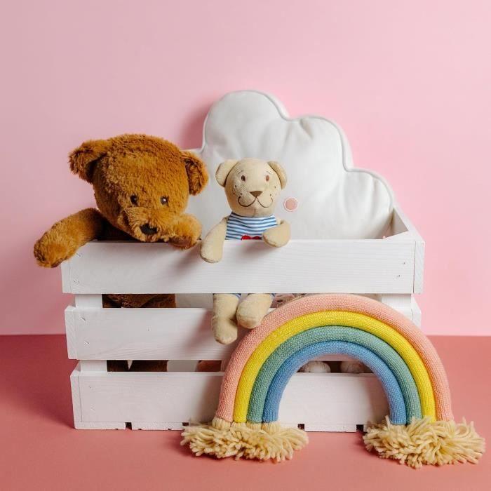 Creative Deco Lot De 3 Caisse En Bois Blanc | 40 X 30 X 23 Cm | Caisse Rangement Bois | Caisse En Bois Rangement Vintage