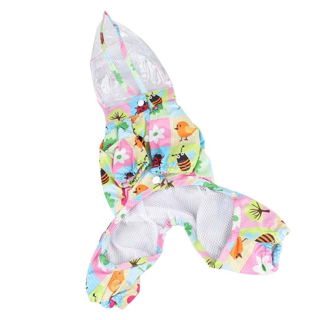 Pet Hoodie Raincoat Reflective 4 Legged Fully Wrapped Comfortable Breathable Cute Dog Rain Jacket for Pet Supplies