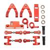 Garsent Metal Upper Lower Swing Arm Steering Cup Set for WPL D12 RC Replacement Aluminum Alloy High Strength RC Upper Lower Arm Steering Cup Set Car,