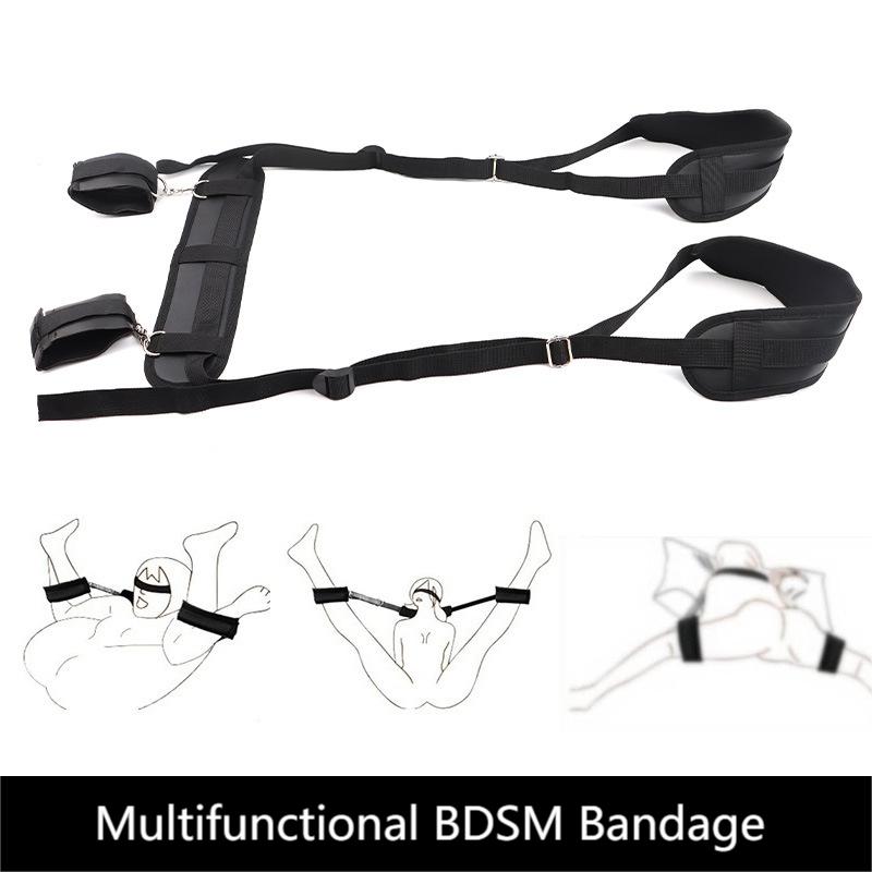 Open Leg  Restraint Adult Game Sex Toy SM Slave Bandage Kit Handcuff Leg Cuff Sex Strap Couple Bondage Accessory 18+ Sextoy