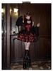 In-Stock Rose Butler Black & Red Strappy Lolita JSK Dress - Cute Two-Dimensional Sweet & Spicy Cosplay Outfit