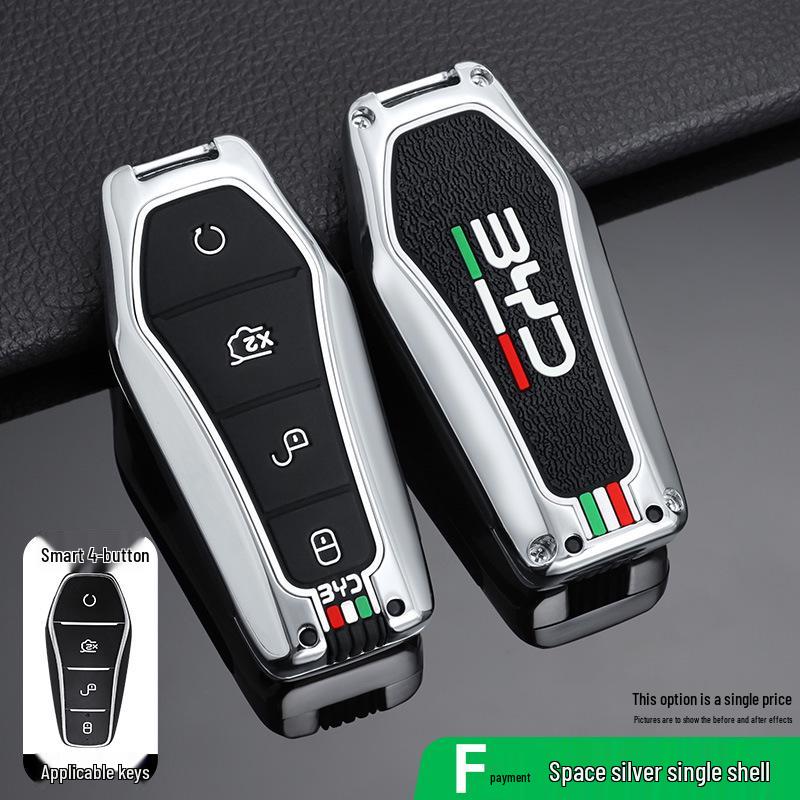 Metal Key Cover for BYD Qin Plus DM-i, Dolphin e2, Yuan, e6, and e3