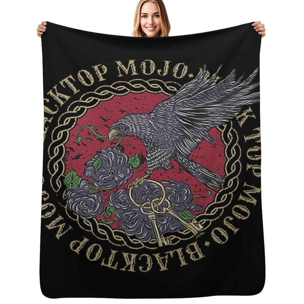 black roses raven Throw Blanket Versatile Cozy Throw Blanket for All Occasions