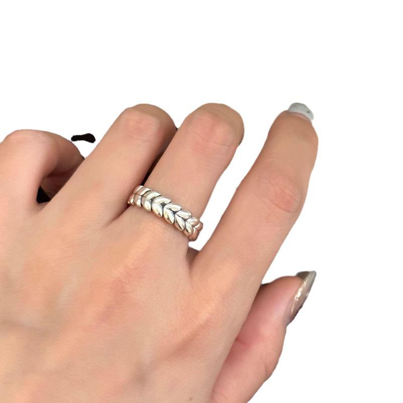 The Whole Body Niche INS Style Wheat Ears Retro Girls Simple High-end Temperament Ring Unique
