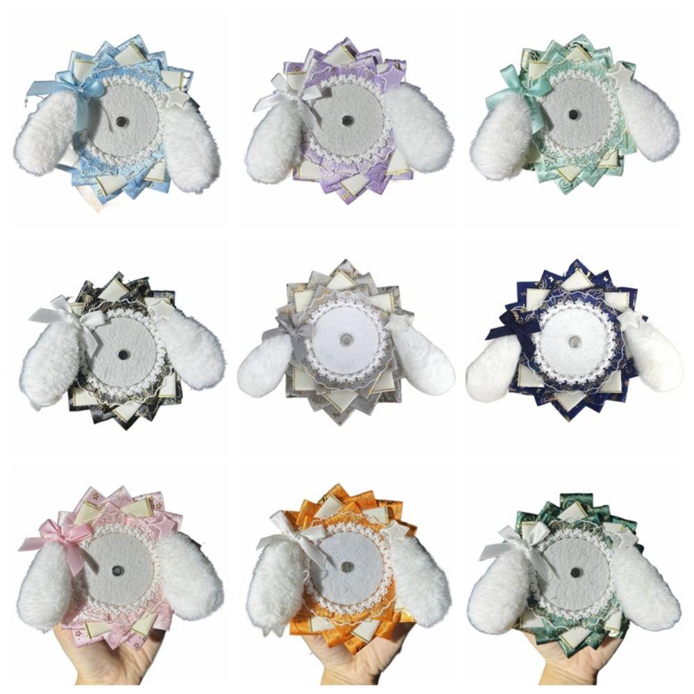 Handmade Itabag Badge Holder Ribbon Lace Badge Rosette Base Tray Lolita Badges Holder  Teen Girls