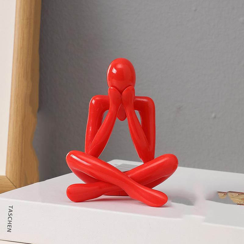 Abstract Figures Thinkers Plastic Handicrafts Cute Little Ornaments Room Decorations Artistic Living Room Ornaments