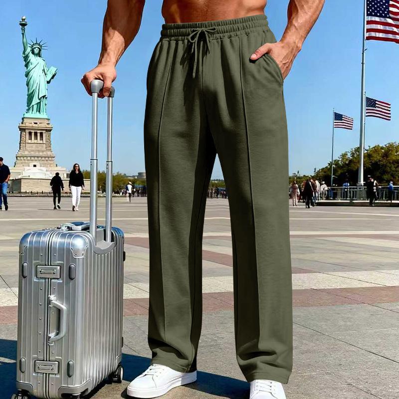 Mens Plus Size Casual Straight Leg Jogger Pants For All Seasons