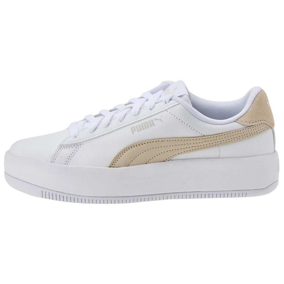 Puma Lily Platform Low Top Sneakers Women Sneakers White Yellow 384617-08