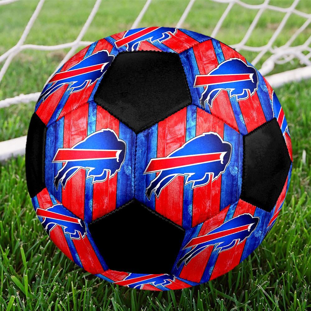 SIZE 5 Buffalo Bills Soccer Ball Colorful All Ages Machine Stitched PVC Competition Ready Durable High-Bounce