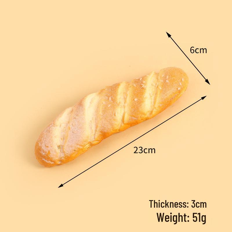 Baguette e Bruco in PU Sintetico, Oggetto di Scena per Esposizione, Decorazione o Servizi Fotografici