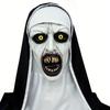 Mask Frightening Nun Costume Synthetic Latex Street Style Horror Accessory Realistic Details Halloween Horror Theme Events