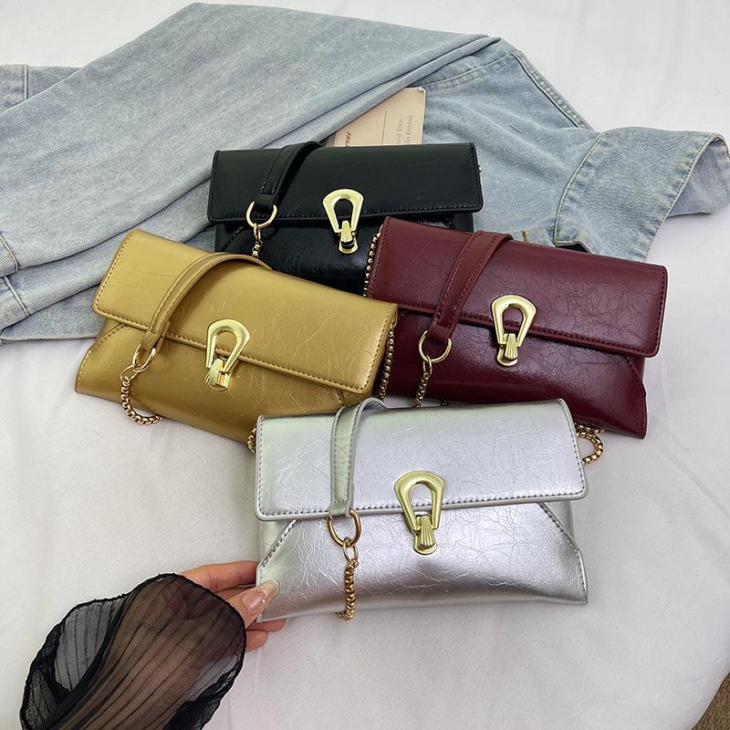 Casual Handbag Women's New Texture Niche Trend Fashion Chain Simple Shoulder Crossbody Envelope Bag