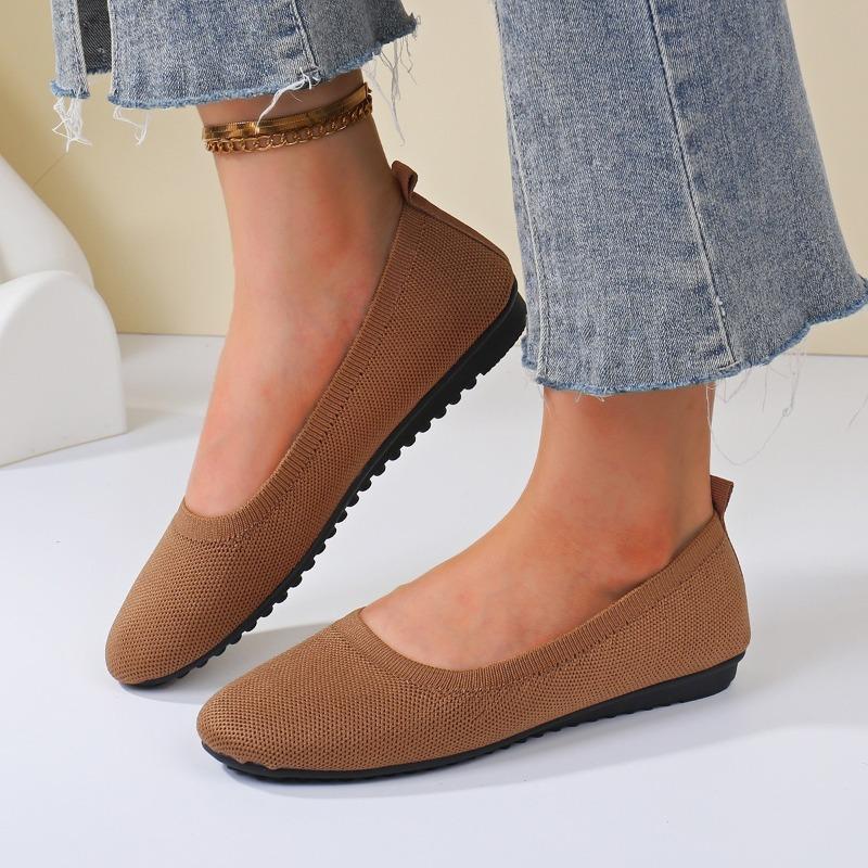 

Fashion Ladies Shoes 2025 Shallow Women s Flats Fashion Mesh Daily Casual New Plus Size Light Soft Bottom Best Seller Flat Low Heels 36 коричневый