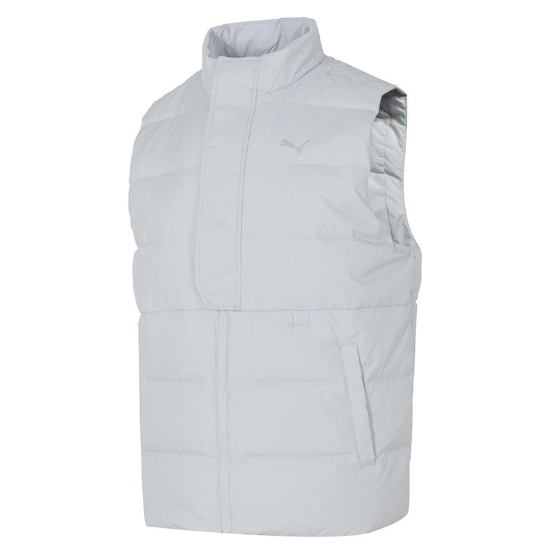 PUMA Down Vests Men s White Stand Collar Moderate Other 528707-61 L