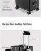 Universal Aluminum Frame Trolley Suitcase with Front Opening and Large Capacity for Women and Men