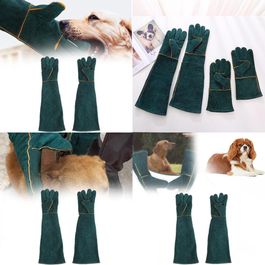 Premium Leder Schweißhandschuhe 60cm Verdickt Extra Lang Langlebig Schutz Arbeitshandschuhe