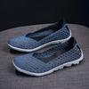 Fashion Summer Women's Handmade Woven Soft Soled Flat Bottomed Colorful Outdoor Fashion Walking Lazy Casual Single Shoes Large Size 42