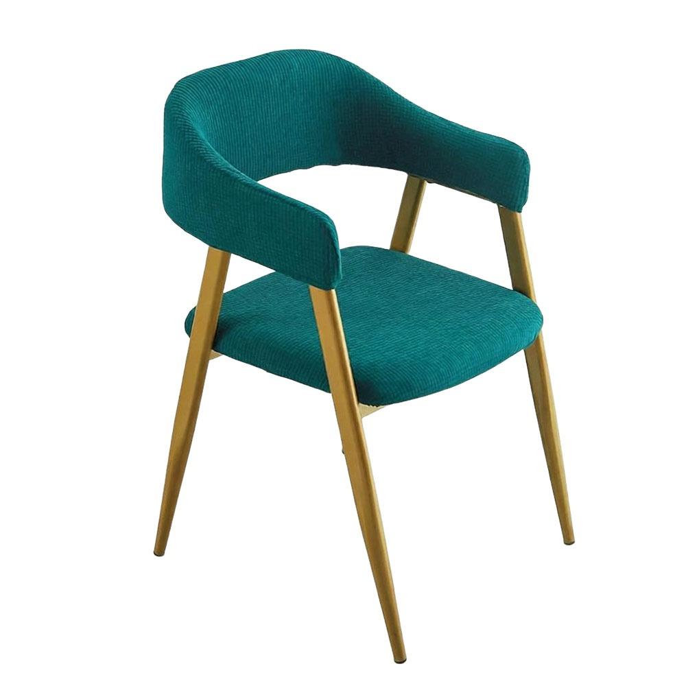 Stretch Fabric Armchair Slipcover Open Back Style Dining Chair Cover Cafe Furniture
