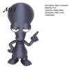 Funny Alien Decor 3D Printed Ornament, Figurine, Collectible Big Head Stable Base Statue for Desk Shelf Decor, Lovers Gift Unique Friends