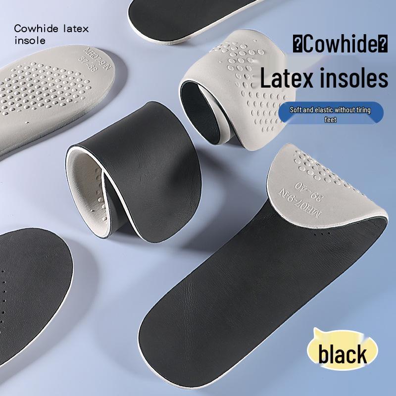 

Men s & Women s Leather Shoes with Super Soft Shock-Absorbing Latex Insoles - Sweat-Absorbing, Deodorizing, and Ultra Comfortable for Summer. 37-38 чорний
