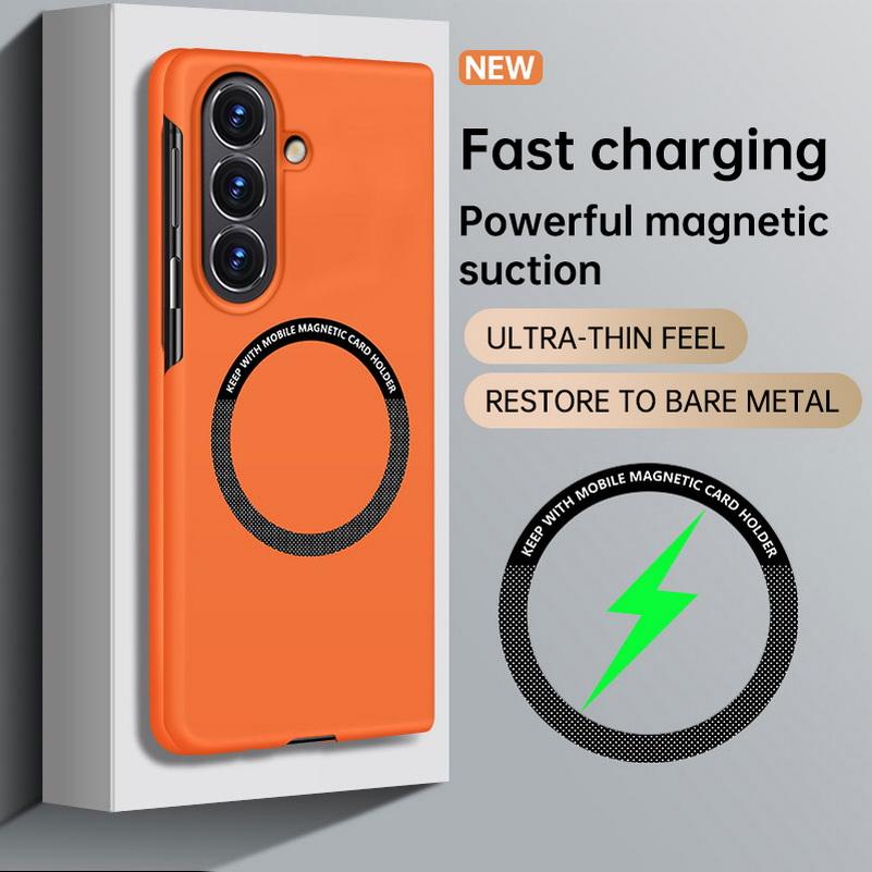 Ultra-thin Frameless Phone Case For Samsung Z Fold 8 Ultra Fold 8 Galaxy Z Fold 7 6 5 4 Slim Magnetic Ring Hard Protective Cover