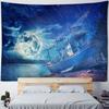 HD-Dreamy Sea & Pirate Ship Wallpaper - Oil Painting Style Wall Art for Bohemian Home Decor, Ocean Themed Room or Bed Cover