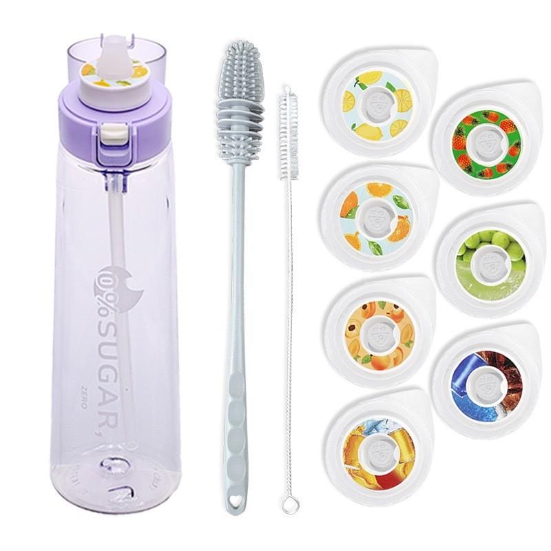 Tritan Sports Water Bottle With Flavor Rings And Leakproof Lid For Fitness Enthusiasts
