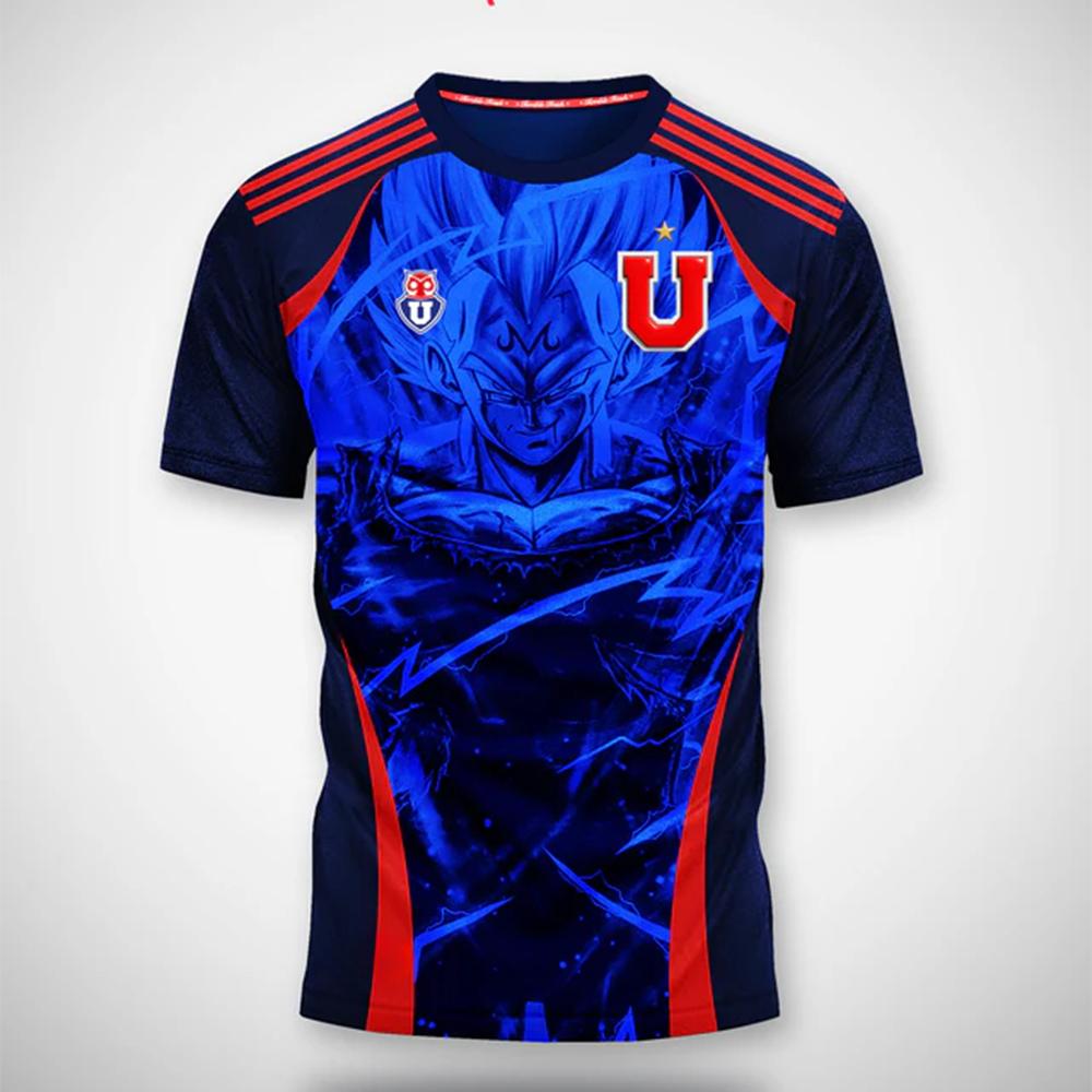 

2026 New Japanese Anime Jersey Dragon Ball Son Goku Special Edition Republic Of Chile UCH Kid Adult Sportswear Men Oversized Top S
