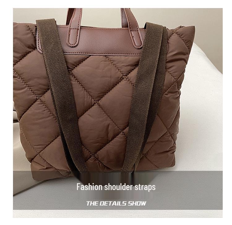 2025 Zimní Kosočtvercový Všestranná Velkokapacitní Nylonová Taška Přes Rameno