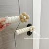 1PC Anti-Static Floral Door Handle Cover Beige Silent Anti-Collision Door Protector,Anti-collision Decorative Door Handle Cover