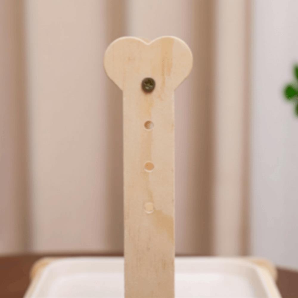 Creative Parrot Desktop Stand Interactive Wooden Parrot Stand for Small Parrots