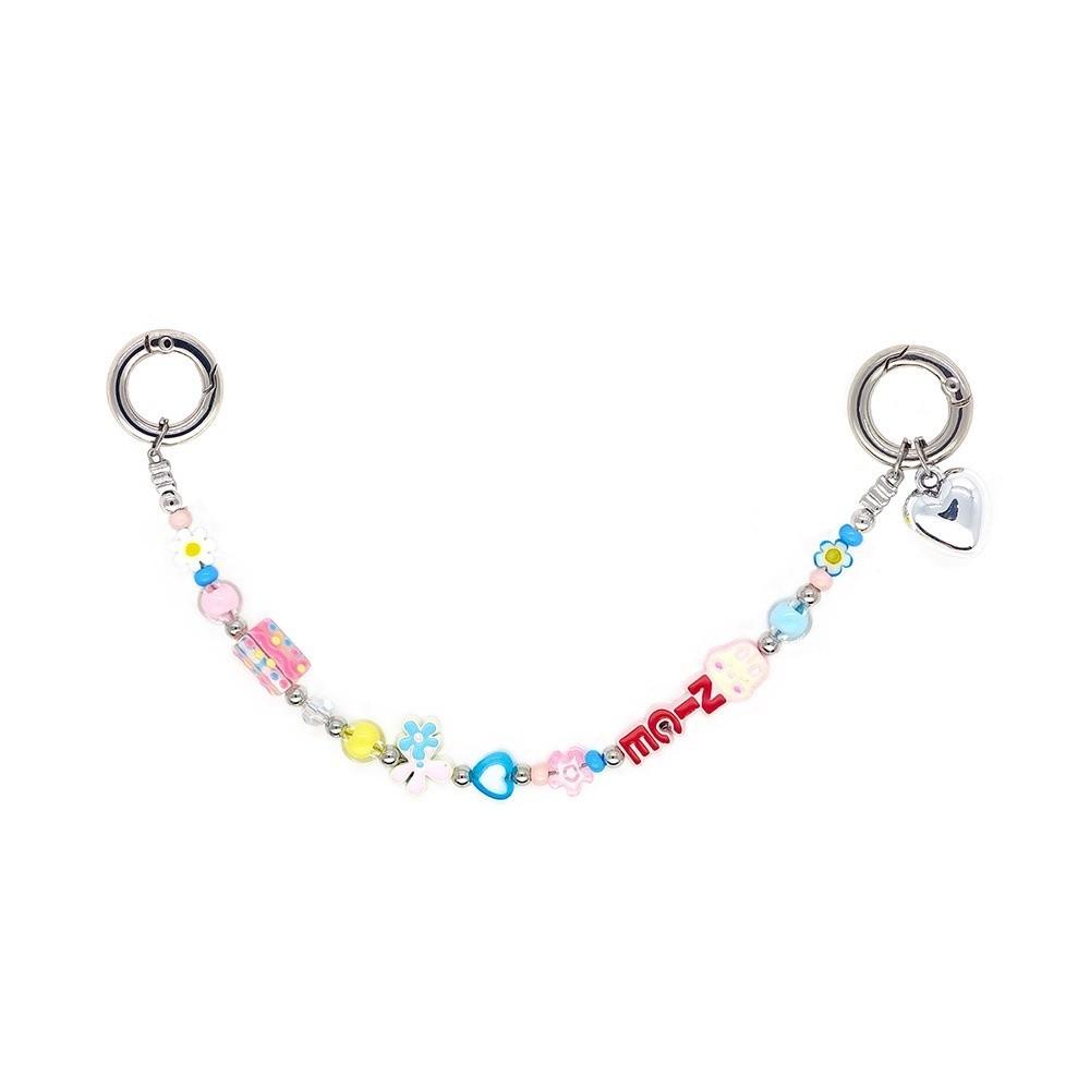 Y2K Beaded Phone Chain Zinc Zinc Alloy Versatile Bag Pendants Creative Colorful Bag Charm Women