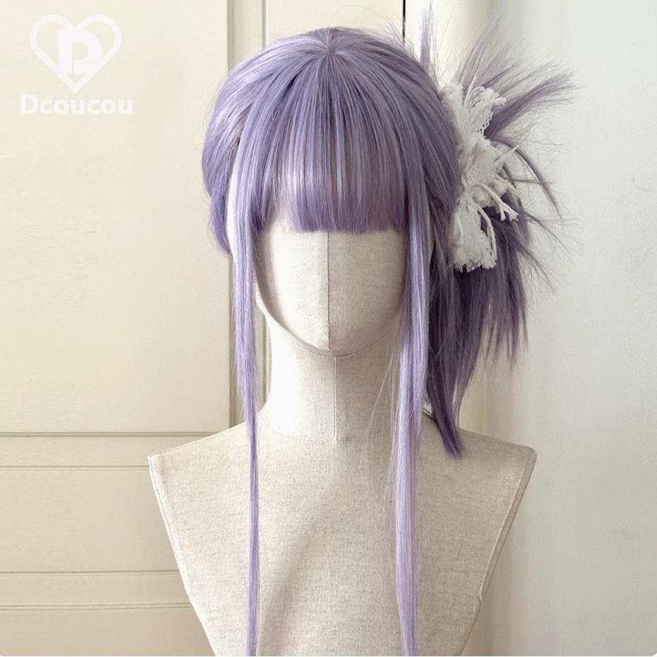 

Ashely Wig for Women Straight Lolita Cute Braided Wigs Nature Colorful Y2K Cosplay Wig with Bands for All Kinds of Styling