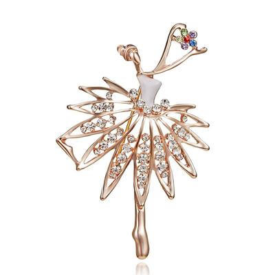 Broche de personnage pour peinture à l'huile, accessoire polyvalent à la mode pour fille dansante créative